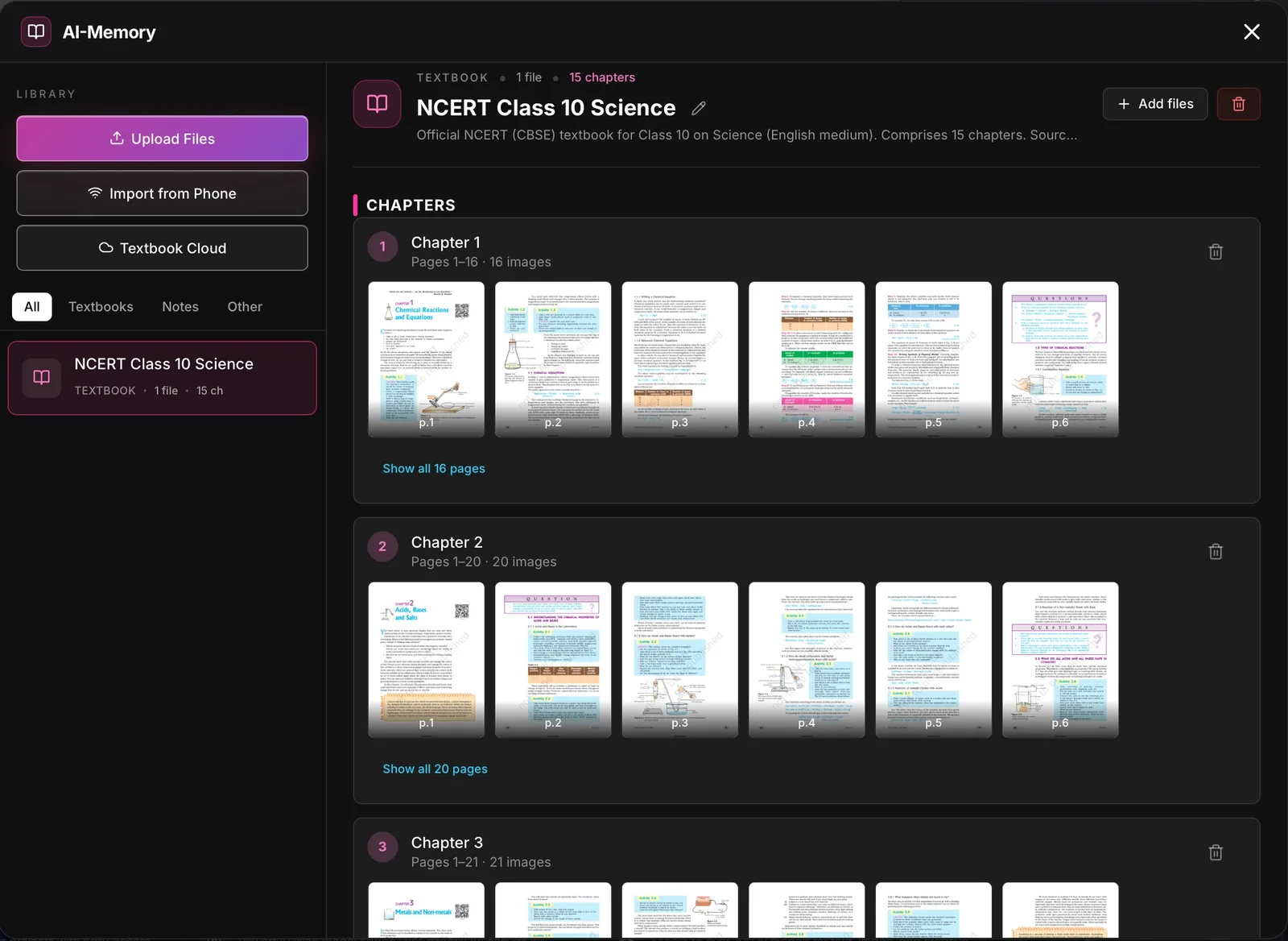 AI-Memory: answers from your own books