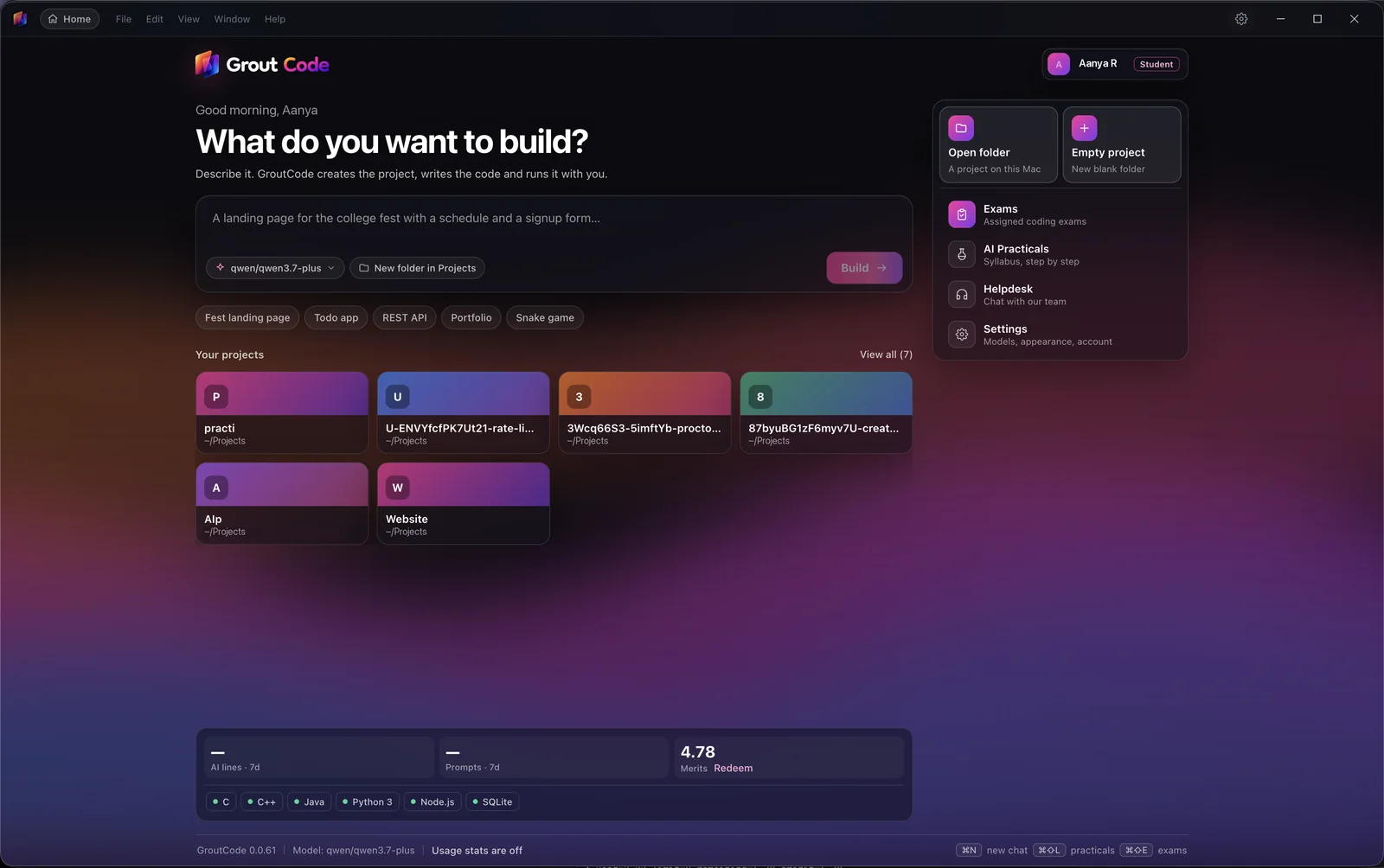 GroutCode screenshot
