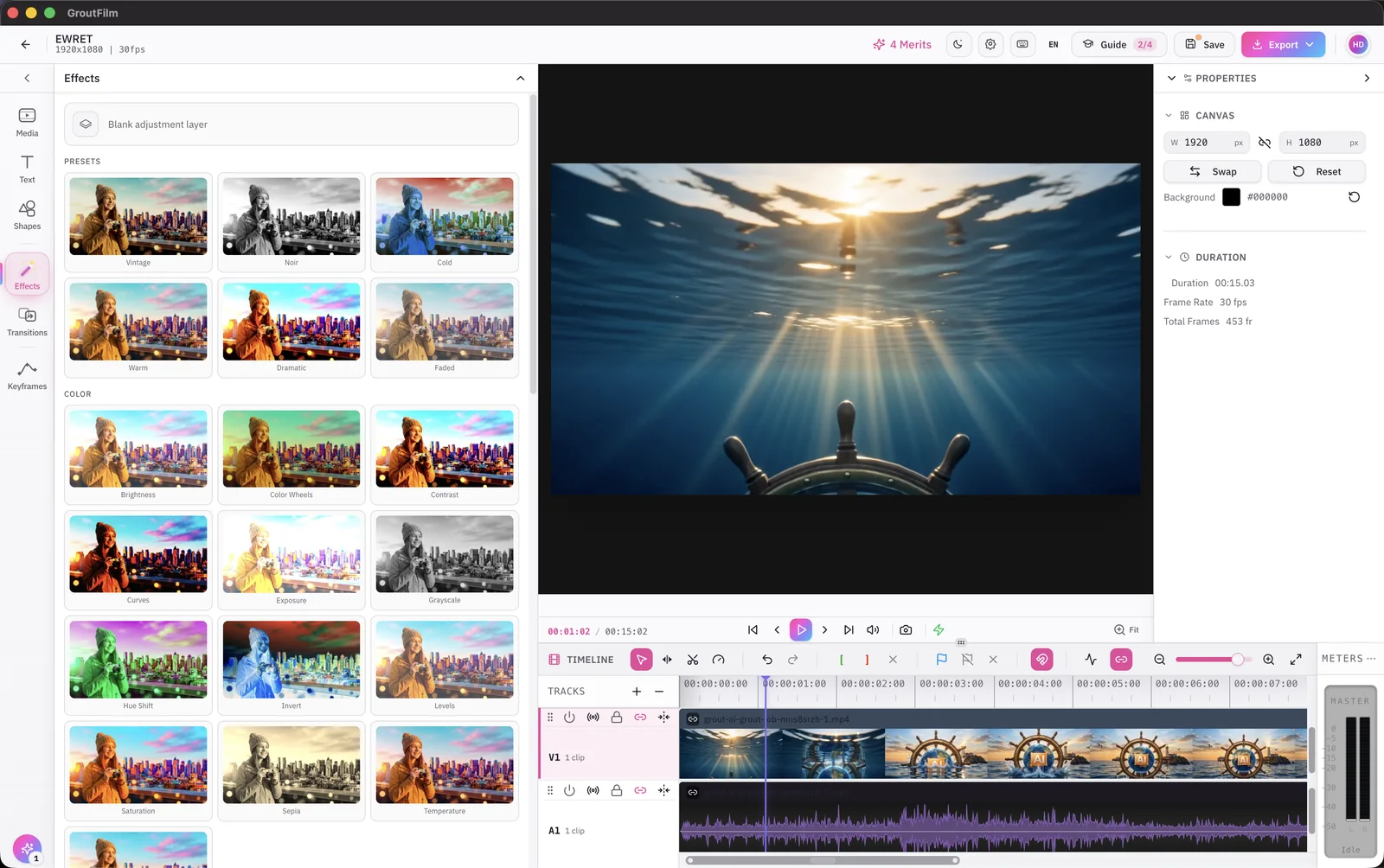 GroutFilm screenshot