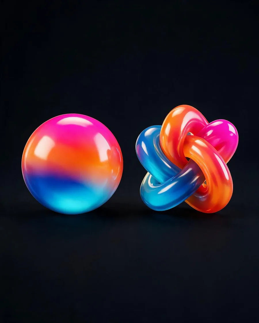 Abstract 3D brand render